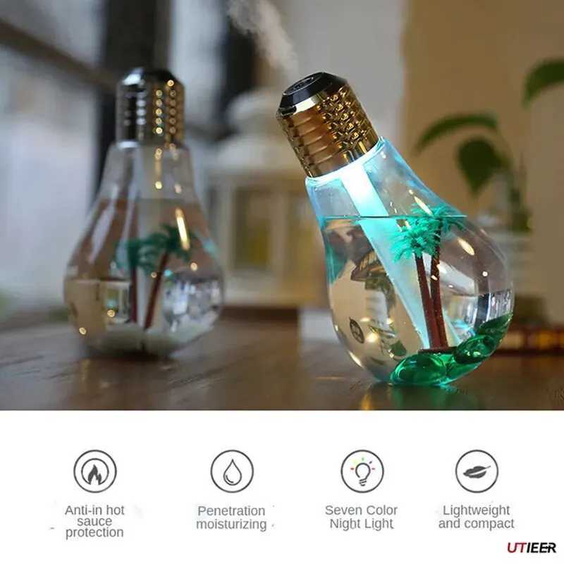 Creative Style Night Light Miniature Landscape Mr. Smoke Exhaust Usb Silent Small Color Light Bb Humidifier Y241104