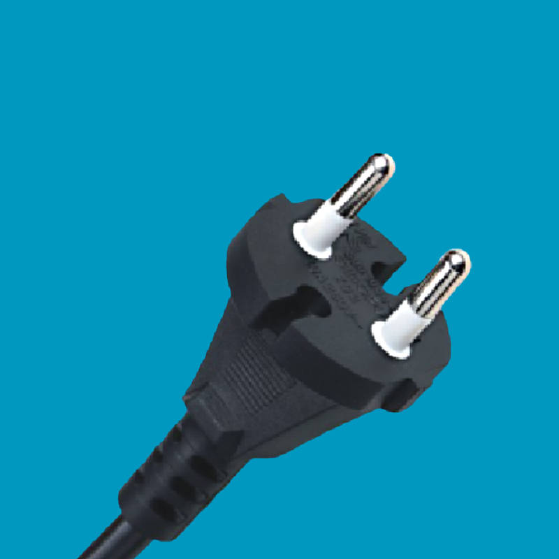 Indonesia 2 prong power cord plug with Indonesian mains cable SNI certificate 16A 250V