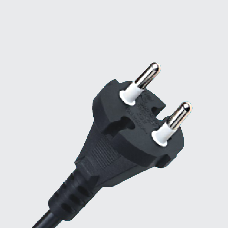 Indonesia 2 prong power cord plug with Indonesian mains cable SNI certificate 16A 250V