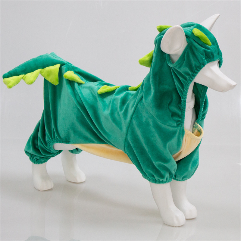 Dinosaur Dog Costume - Halloween Dog Costumes Dino Dog Clothes Cute Cat Apparel Funny Hoodie for Large Pets