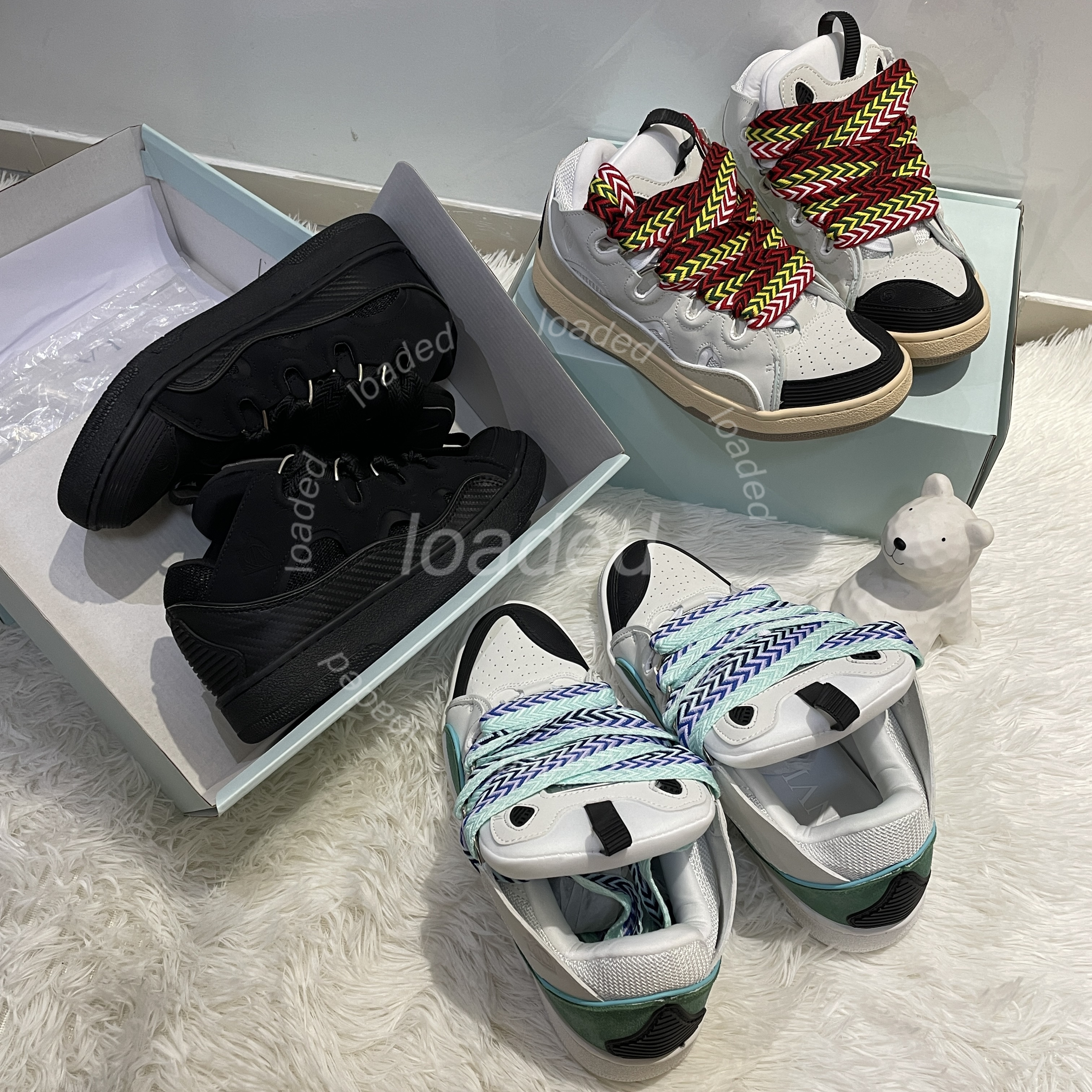 Designer shoes Hiking Footwear Leather Extraordinary Embossed Mens womens Hightop Calfskin Black Pink Rubber Nappa platformsole Shoe Trainers 36-45