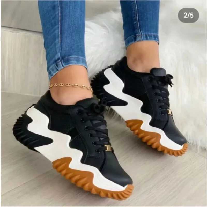 High Quality Womens sports shoes daily womens casual shoes Fi womens apartment wear-resistant N-slip thick soled shoes Zapatos Mujer T241029