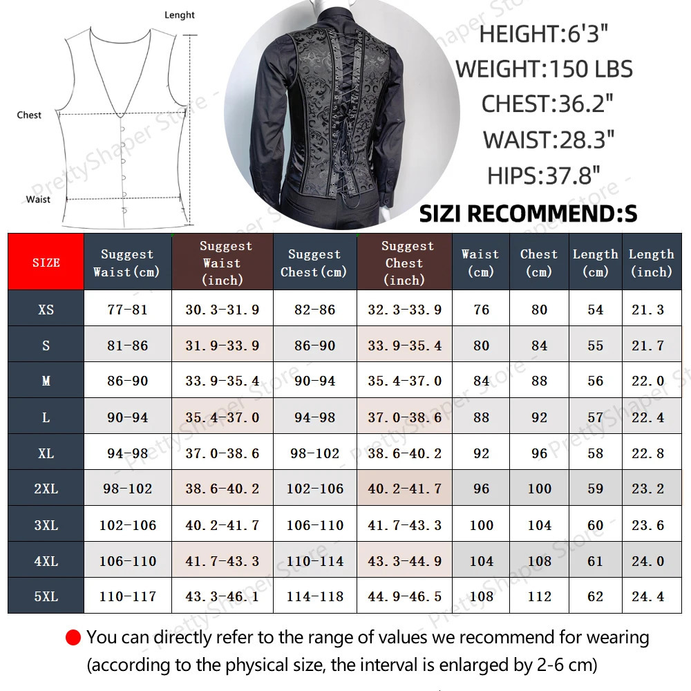 Mens tight corset vest slim waist formal dress waist jacket belly control shaping top wedding stage costume lace tank top black 241029