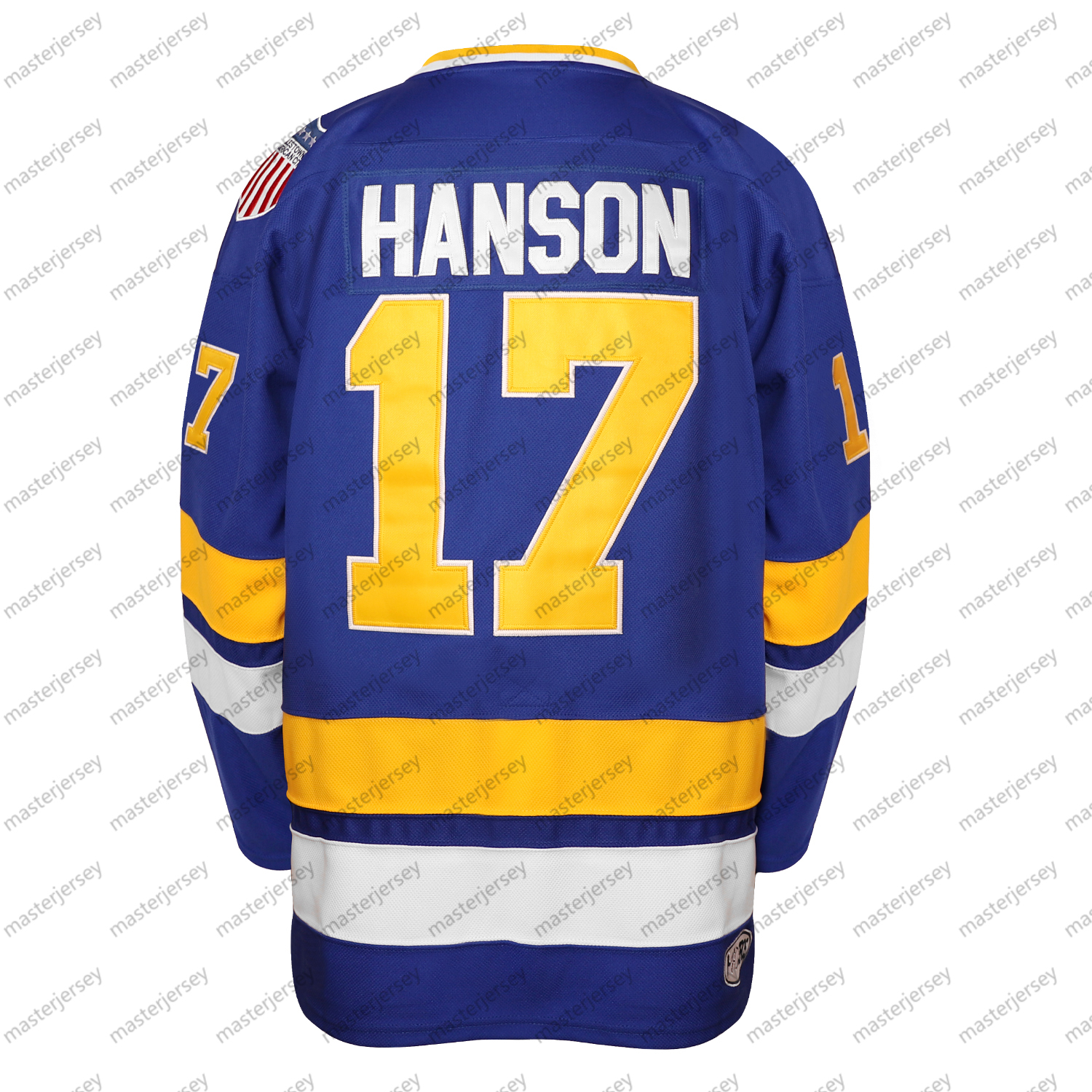 17 Steve Hanson Brother Mens Stitched Movie Hockey Jerseys In Stock Fast Shipping Loose Fit V-Neck Slight Stretch Polyester - Perfect for Sports