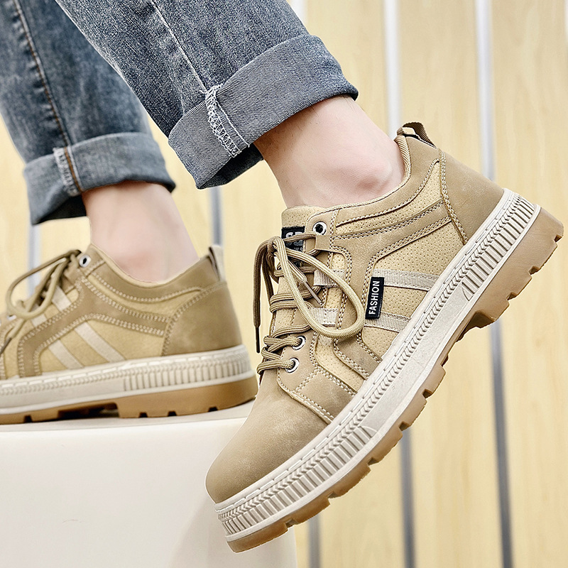 High end men's shoes autumn and winter leather shoes men's retro British casual shoes