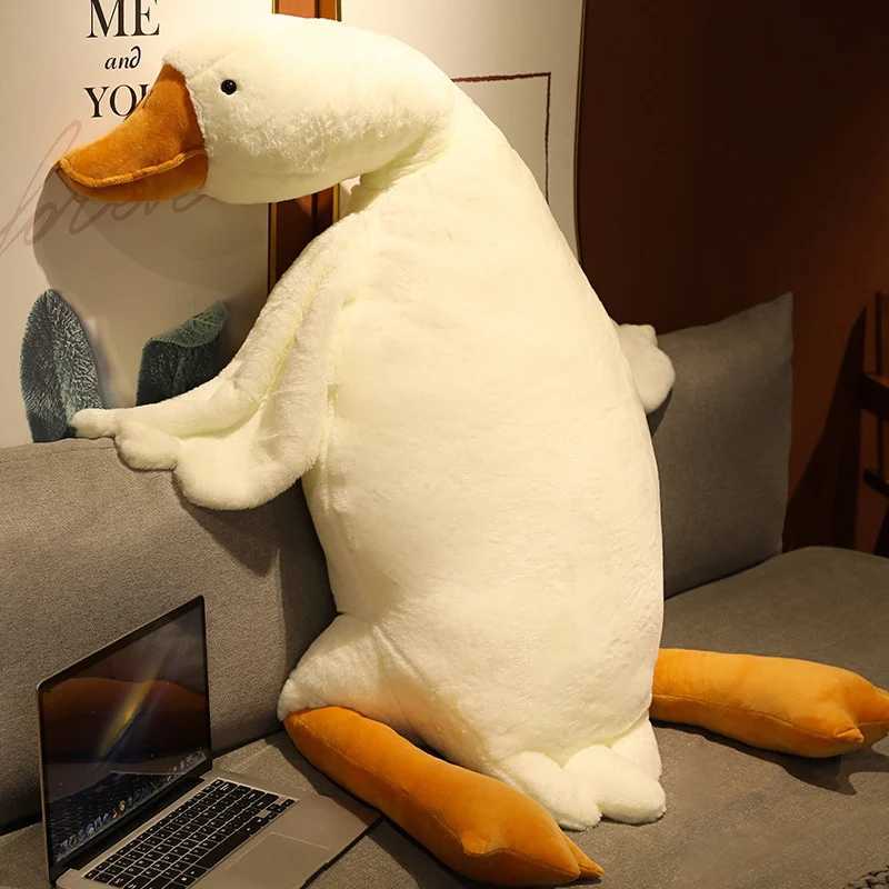 50-160cm Cute Big White Goose Plush Toy Huge Duck Sleep Pillow Cushion Soft Stuffed Animal Doll Birthday Gift For Boys And Girls X2410283
