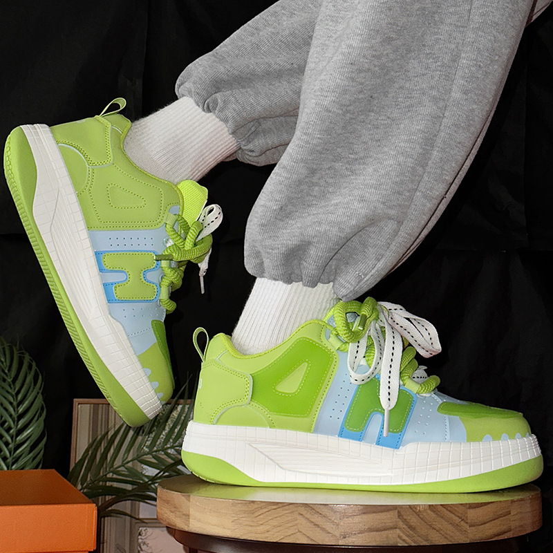 New trendy height increasing shoes, men's thick soled shoes casual shoes Korean version lightweight soft soled low top men's shoes