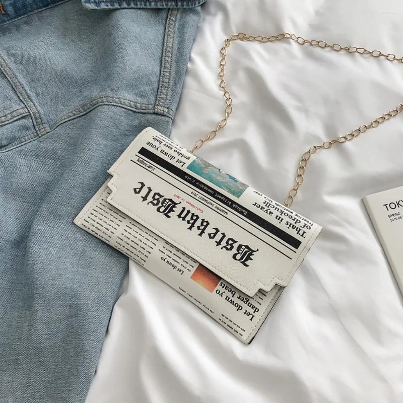 2025 NEW School Bags Fashion Women Spaper Letter Printing Pu Leather Shoulder Underarm Bag Casual Ladies Small Purse Buckle Handbags Personality zhany