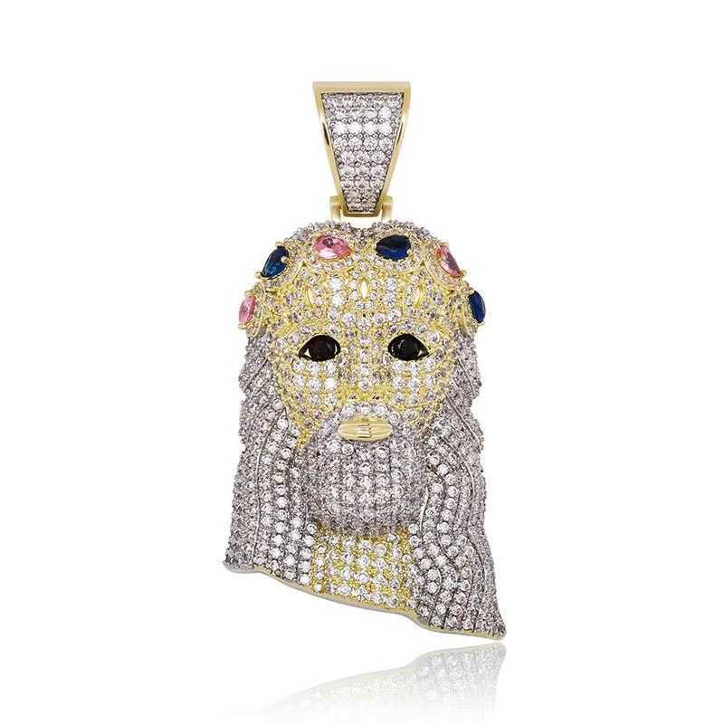 Custom Hip Hop Mens Jewelry Vvs Moissanite Iced Out Jesus Pendant 925 Sterling Silver 24k Gold Rapper Pendant Necklace