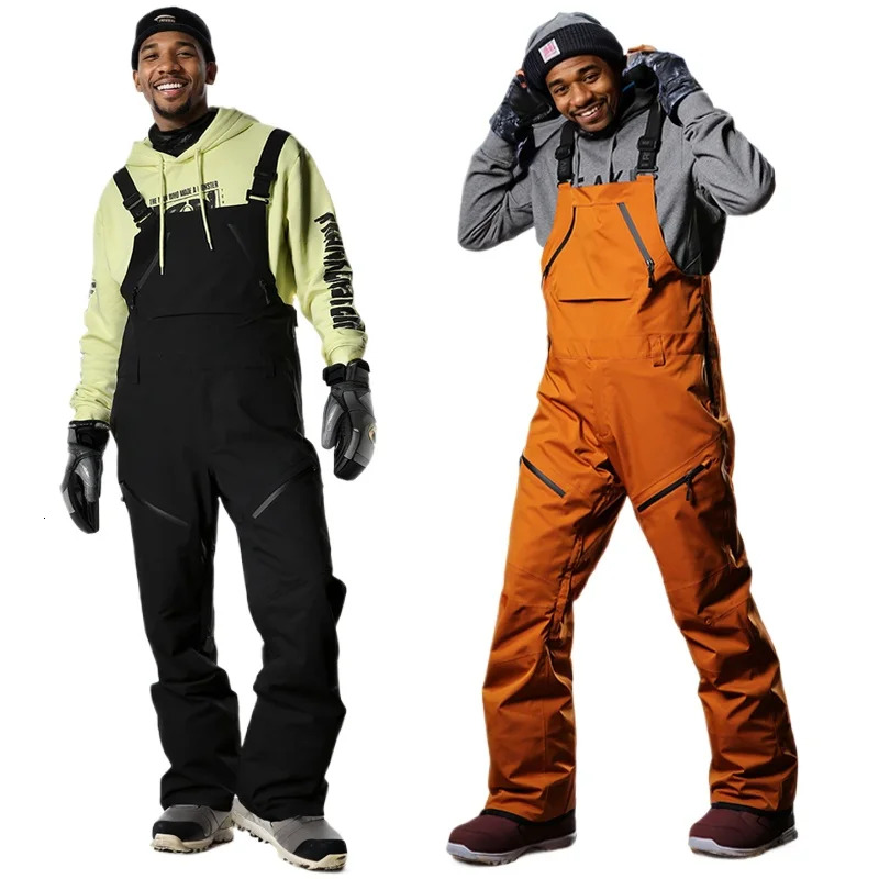 2025 New Winter Jumpsuits Woman Man Overalls Ski Pants Waterproof Windproof Thick Warm Snow Snowboard Pants -30 Degree