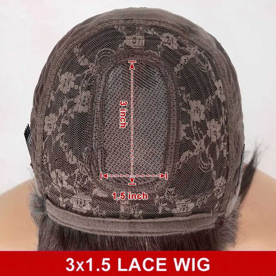 New Arrival Peruvian straight Bob lace wig without glue straight wig with fringe edge middle part Bob lace wig real scalp Z241028