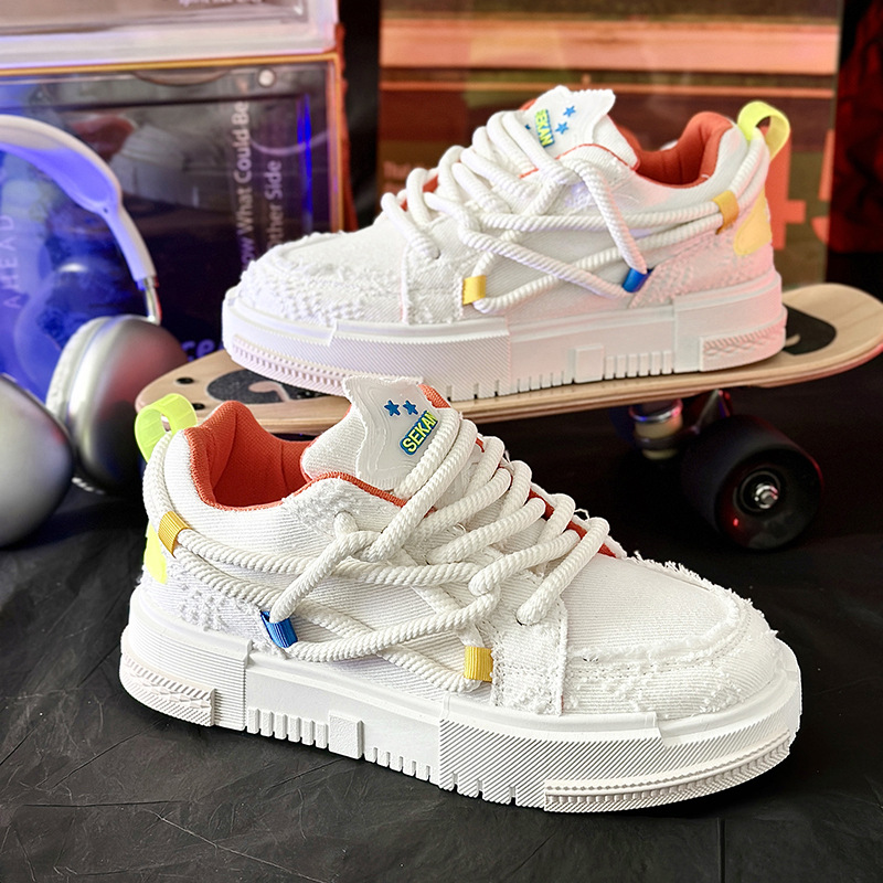 2024 new men's shoes niche bread shoes men's casual skateboard shoes men