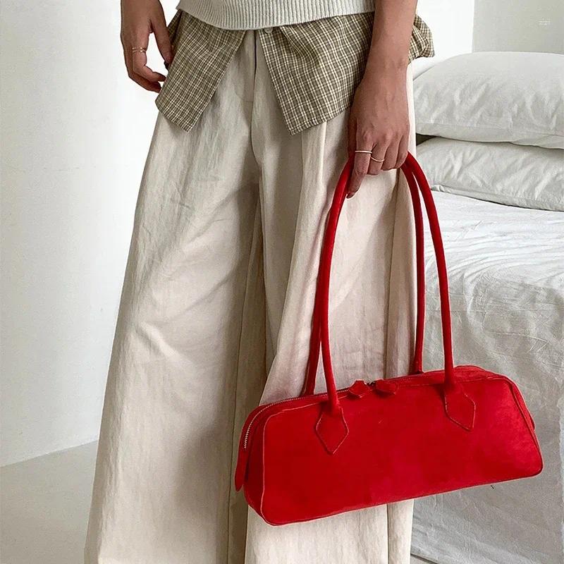 Totes Women's Original Bag Bowg Tote Shell Underarm Autumn Frosted Suede Cowhide Chamois Leather Briefcase 2024 4