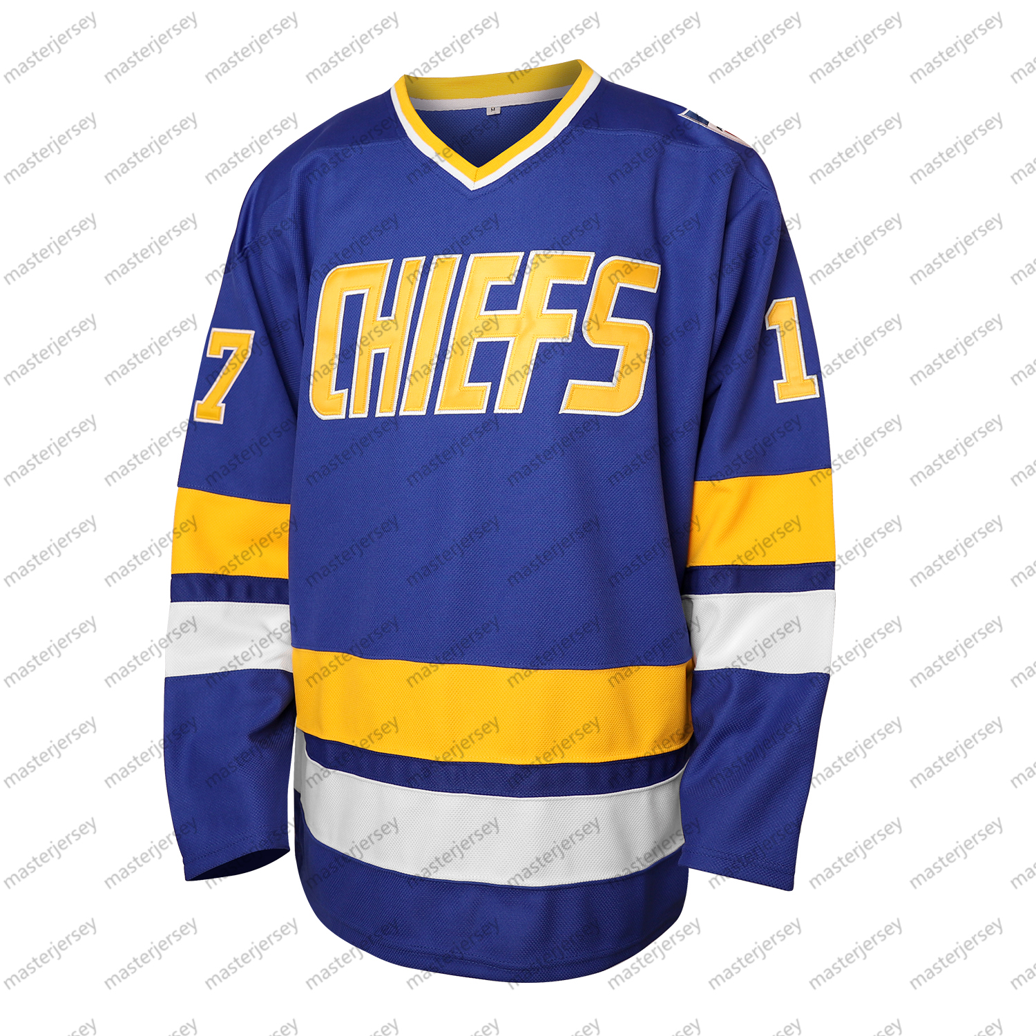 17 Steve Hanson Brother Mens Stitched Movie Hockey Jerseys In Stock Fast Shipping Loose Fit V-Neck Slight Stretch Polyester - Perfect for Sports