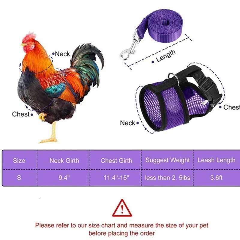 Adjustable Harness Leash Chicken Puppy Comfortable Breathable Pet Vest for Small Dogs Duck Goose Training Accessories