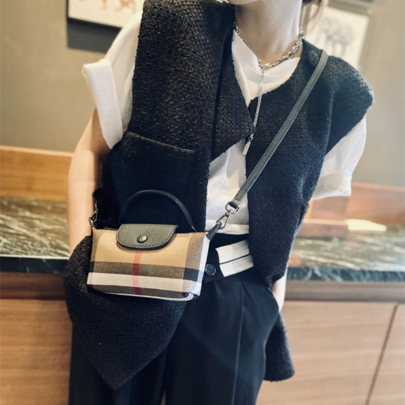 Genuine Leather Casual Phone 2024 New Ladies Lattice Crossbody Fashion Trend Women Shoulder Bag ddmymarket
