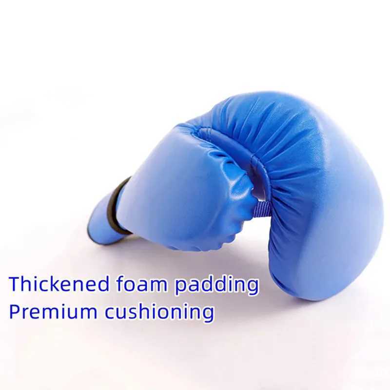6/8/10/12/14oz Profional Boxing Gloves Thickened PU Muay Thai Sanda MMA Training Gloves Boxing Training AccoriesXJ241028