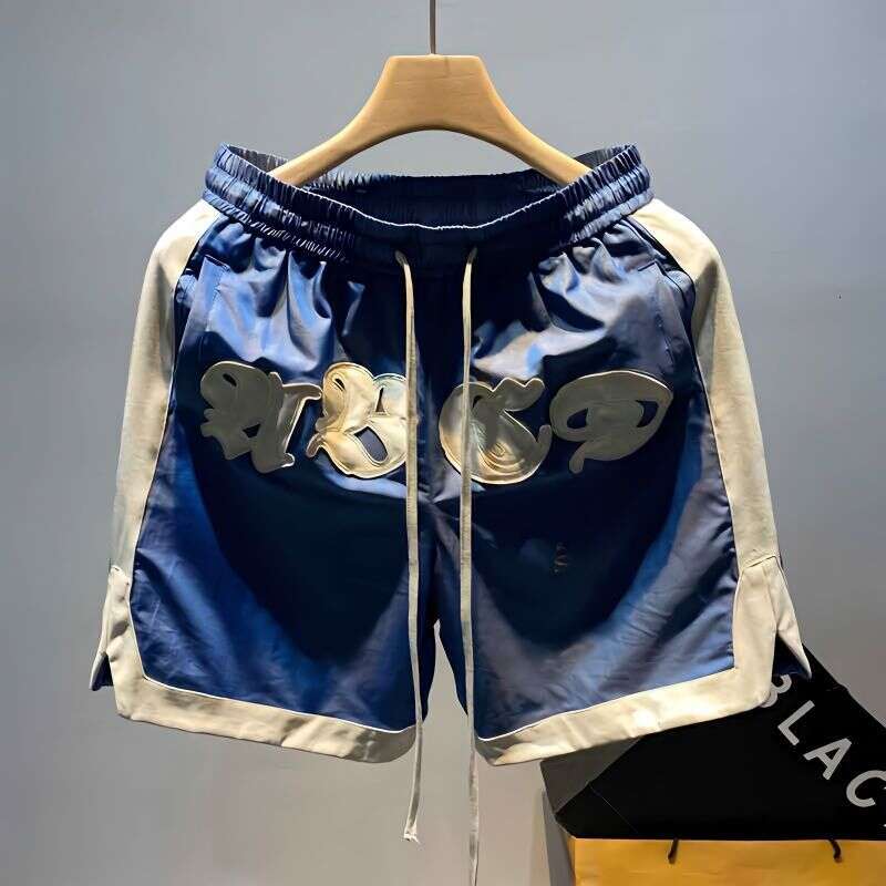 Letter Embroidery Ing Design Quick-Drying Basketball Summer Thin Fashion Trend Y2k Baggy High Street Shorts Men