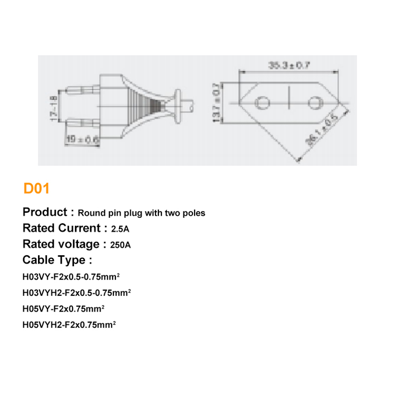 Factory Price High Quality 3 Pin Prong Wire US EU VDE Plug Power Cable Power Cords Cable AC Power Cord Extension Cord