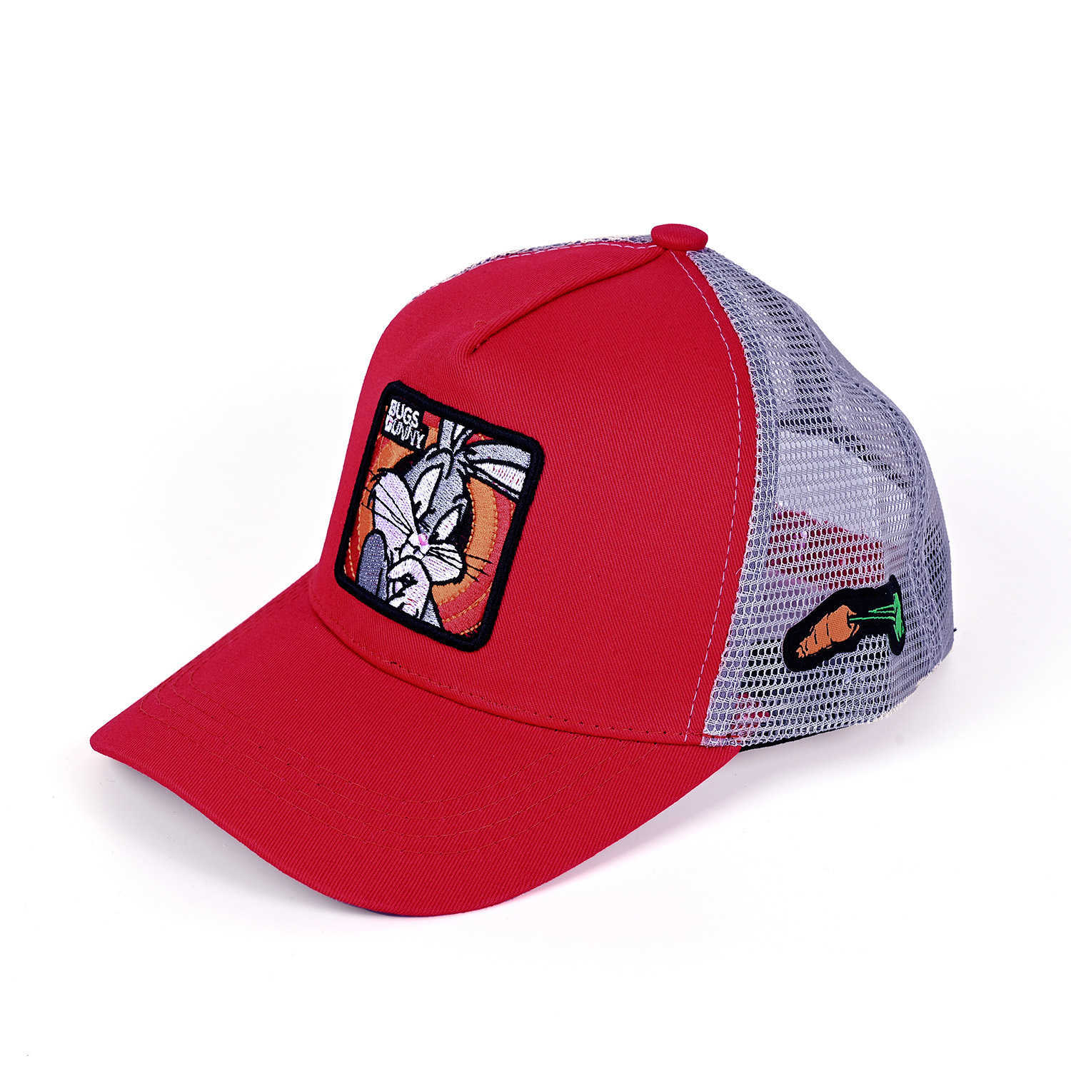 2024 New Cartoon Duck Anime Embroidered Hat Truck Driver Hat Big Mouth Monster Mesh Baseball Hat