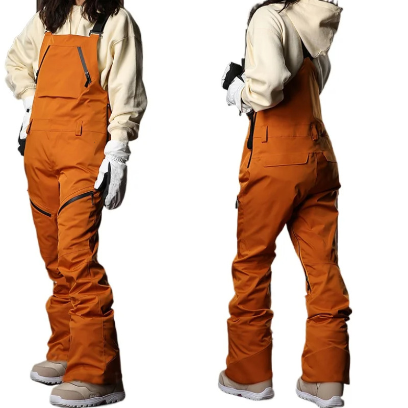 2025 New Winter Jumpsuits Woman Man Overalls Ski Pants Waterproof Windproof Thick Warm Snow Snowboard Pants -30 Degree