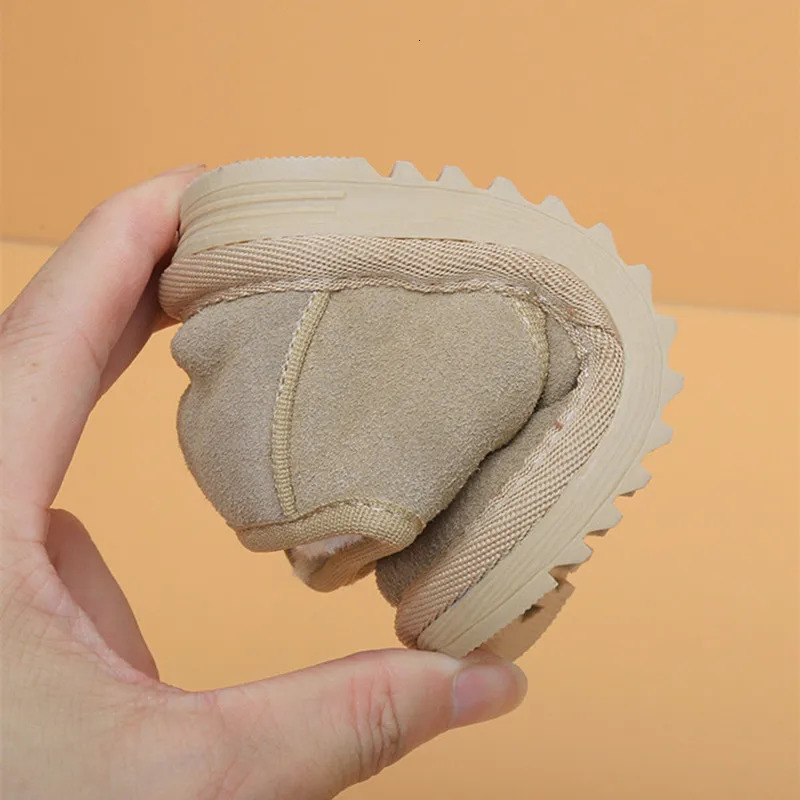 DIMI Winter Baby Boots Boy Girl Toddler Shoes Suede Leather Soft Comfortable Non-Slip Warm Plush Child Snow Boots 241028