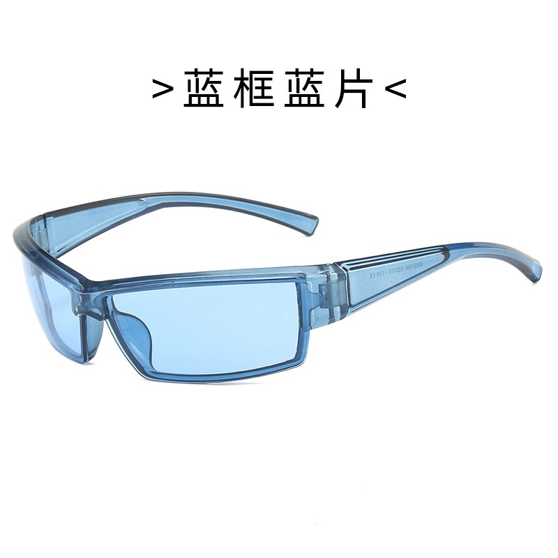 American European Fashion Sports Punk Personalized Retro Box Sunglasses Y2K Spicy Girl Men's and Women's Outdoor Cycling Mirrors
