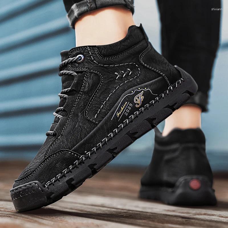 Boots Casual Travel Shoes Handmade Men's Walking Comfy Leather Sports Super Men Treking Outdoor Man Hiking Footwea