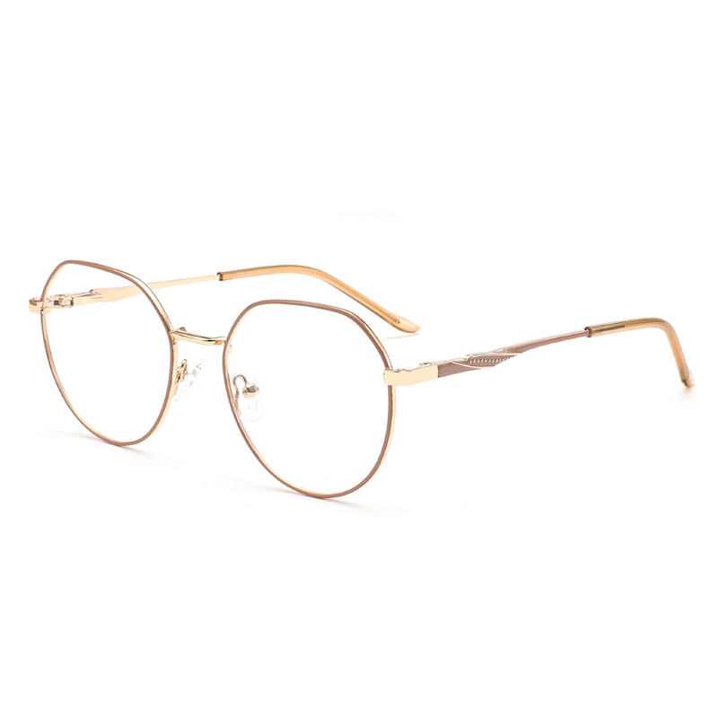 Wholesale full frame metal irregular personality unisex frame glasses anti-blue light flat glasses