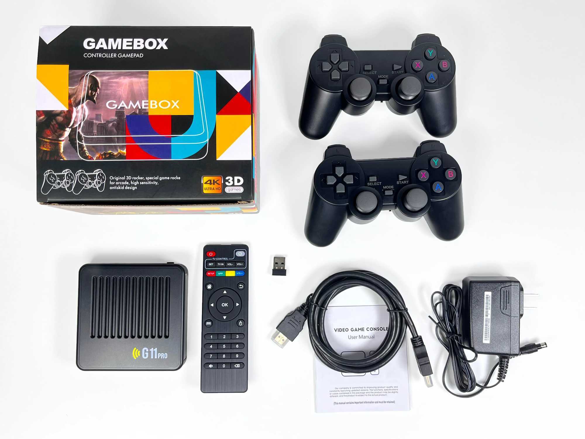 Video Game Console G11 Pro 4K HD 2.4G 256GB Wireless Controller Emuelec4.3 S905X2 Dual System Family Gamebox Built-in 60000 Game Z241029