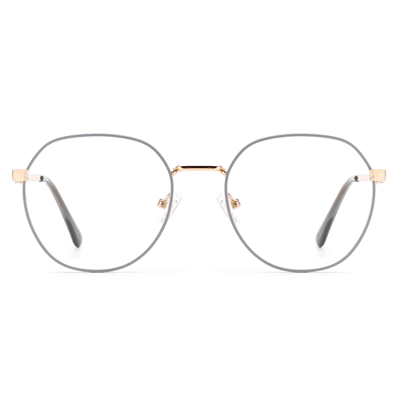 New metal eyeglasses frames men's fashion colour-changing glasses myopia glasses frame women's colour-changing anti-blue light glasses forei