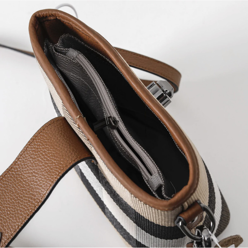 New Classic One-shoulder Women's Trend All-match Messenger Small Bag Plaid Canvas Ladies Handbag ddmymarket