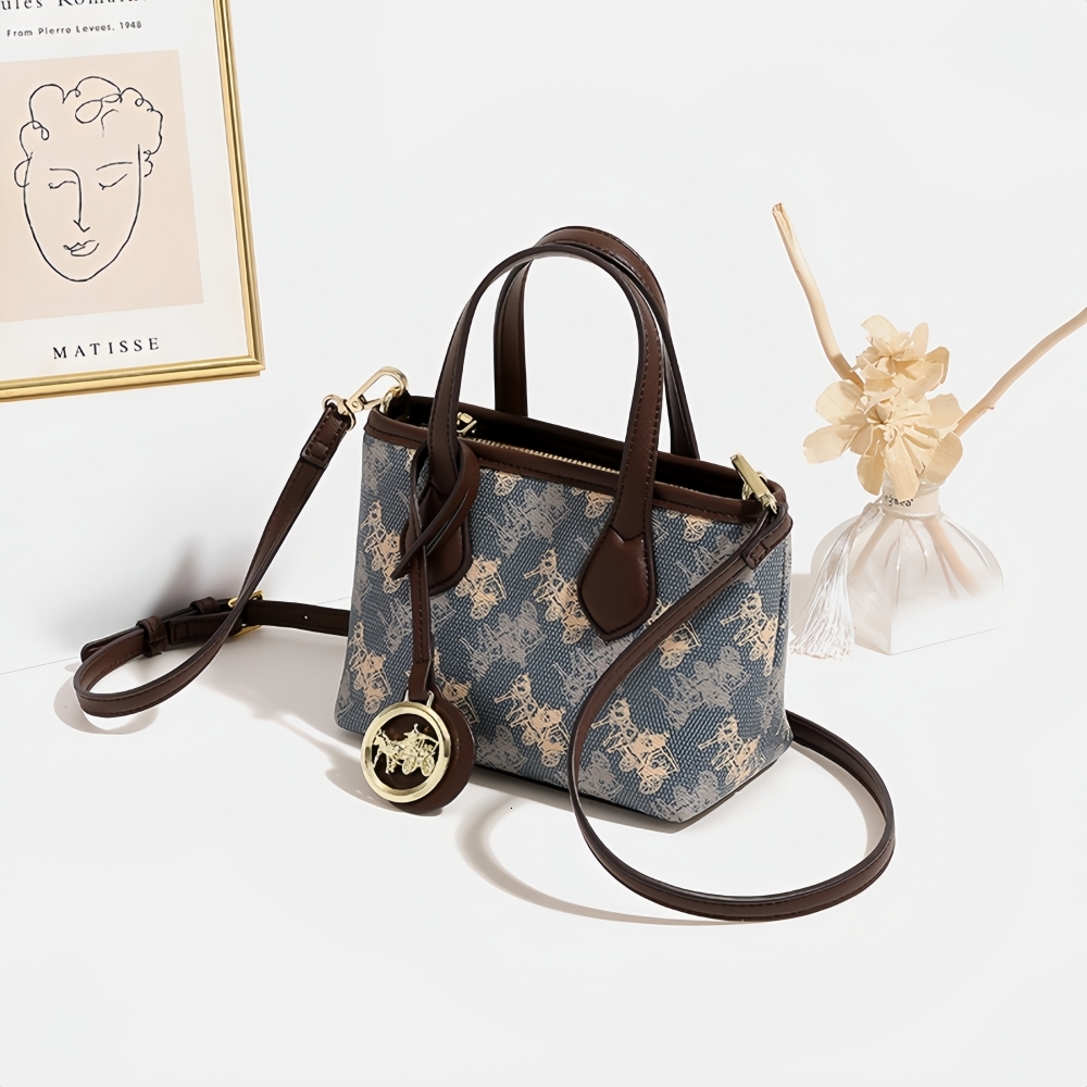 2024 new fashion printed ladies handbag classic versatile party genuine leather shoulder messenger bag ddmymoon