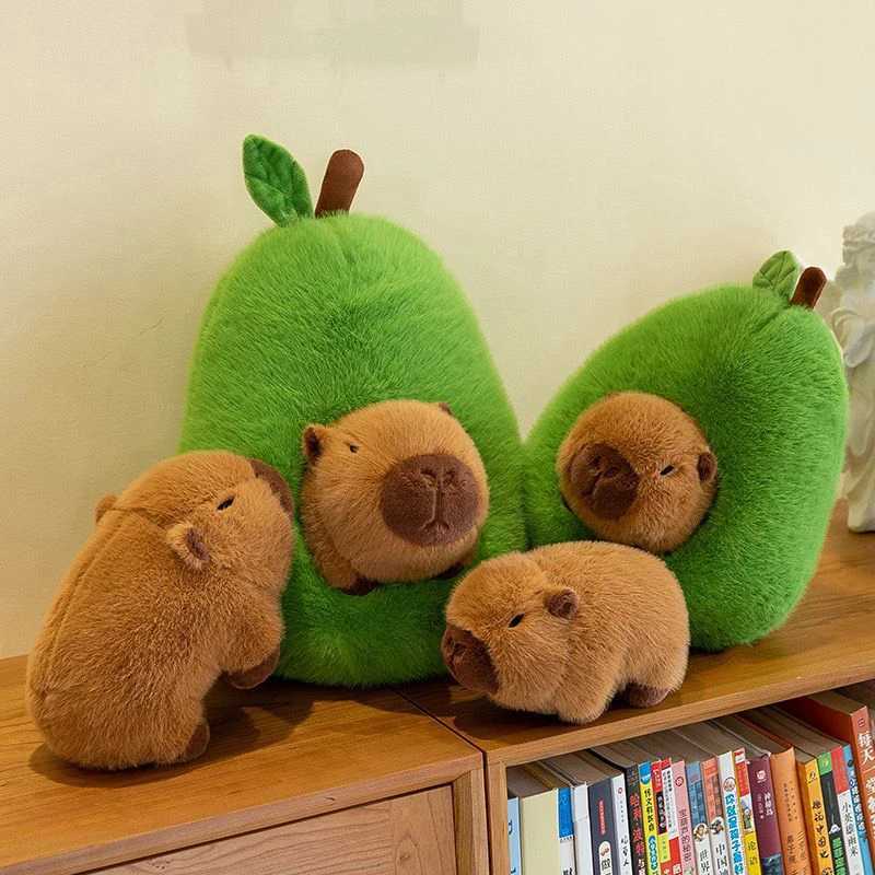 Cute Capybara in plush soft fuzzy plush pig hidden in cute plush Capibara toy throwing pillow birthday gift X2503221