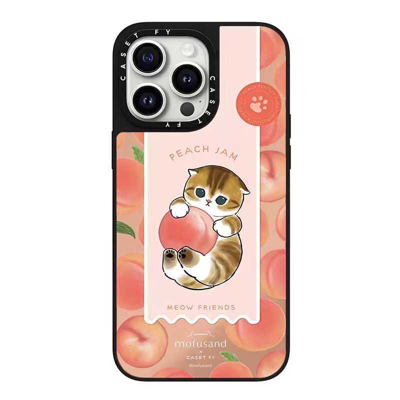 Cellphone Case Cute Mofusands Cat Case Suitable for iPhone 16 15 14 13 12 Pro Maximum Transparent Shockproof G241008