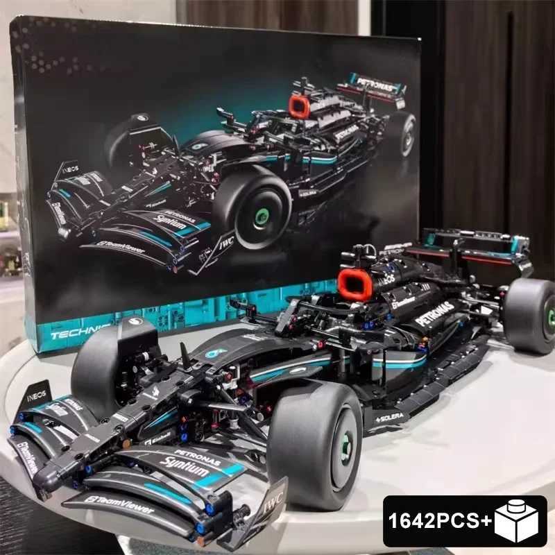 F1 42171 W14 E Technical 1642Pcs 1 8 Building Blocks City Super Speed Race Car Assembly Model Vehicle DIY Assembly Toy Childrens Gift W241029