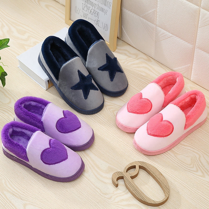 Cotton women's autumn and winter 2024 new couple bag with indoor anti NEW hot slip pink plush slippers Free Shipping