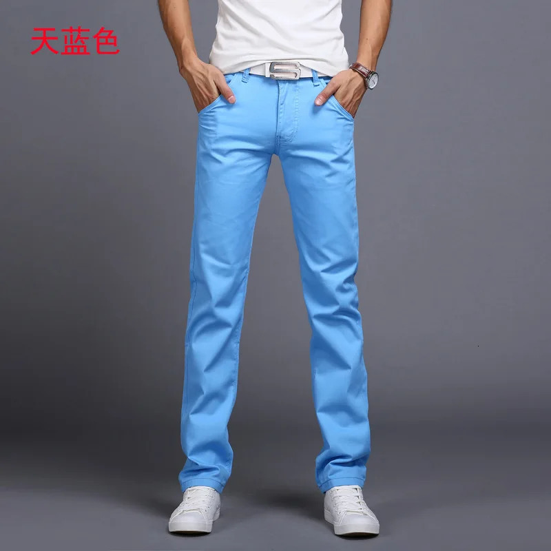 Spring summer Casual Pants Men Cotton Slim Fit Chinos Fashion Trousers Male Clothing 9 colors Plus Size 2838 241028