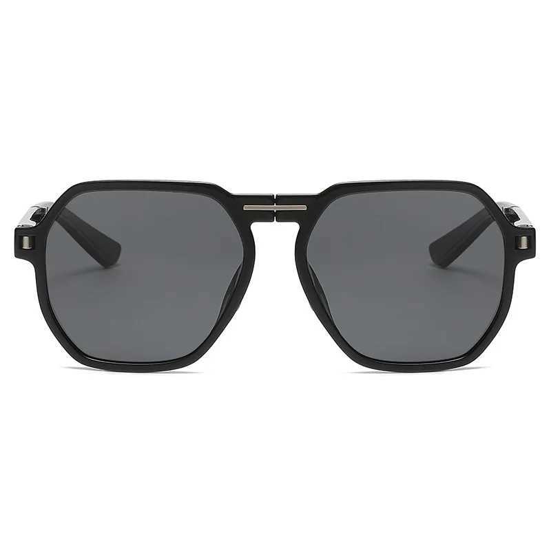 Luxury Brand Designer Square Fold Polarized Sunglasses Women For Men Male Trendy Sun Glasses Fashion Vintage Punk Ladies ShadesX241028