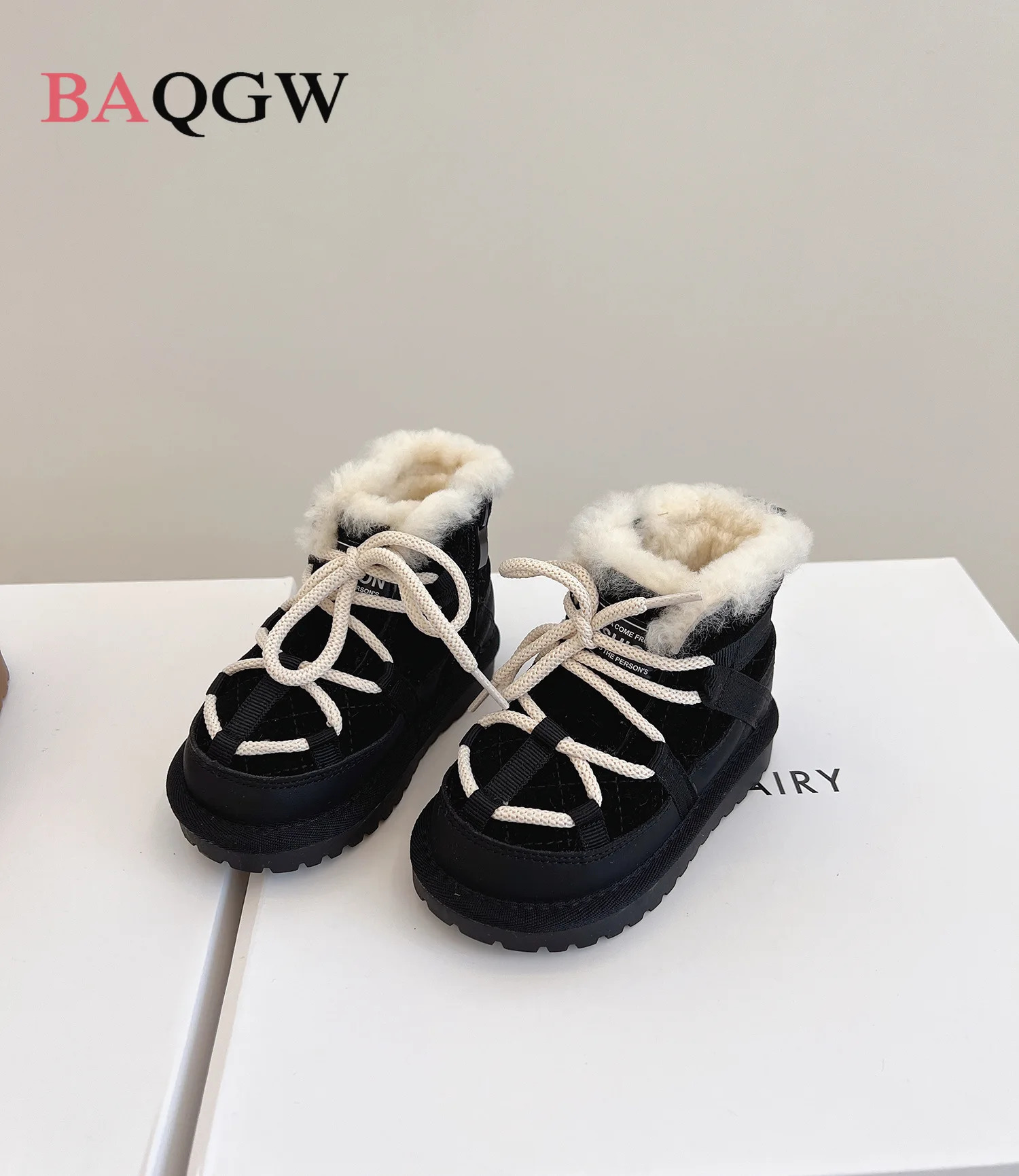 Winter Children Warm Snow Boots Genuine Leather Warm Plush Toddler Boys Shoes Non-slip Fashion Baby Girls Boots 1-6 Years 241028