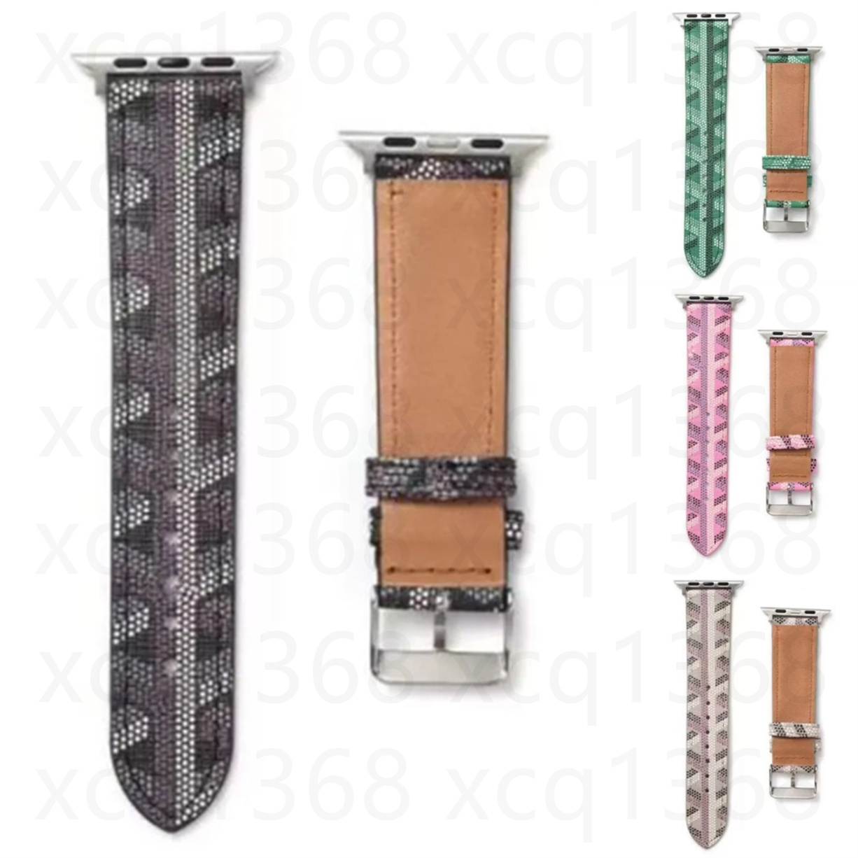 Top Fashion WatchBand Strap for Apple Watch Band 42mm 38mm 40mm 44mm 41mm 45mm 49mm iWatch 2 3 4 5 6 SE 7 8 9 10 Series Luxury Designer Leather Smart Straps