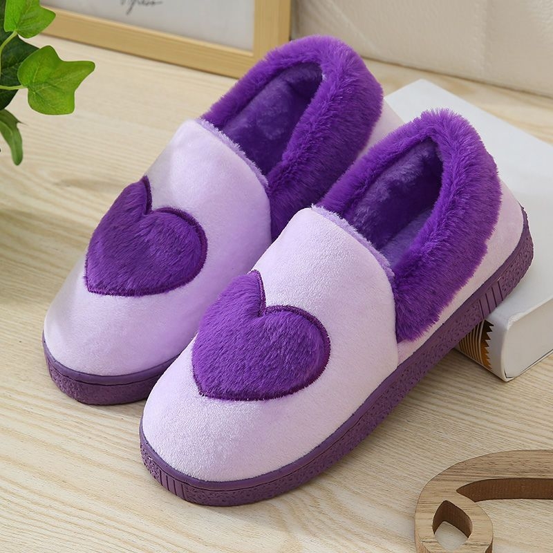 Cotton women's autumn and winter 2024 new couple bag with indoor anti NEW hot slip pink plush slippers Free Shipping