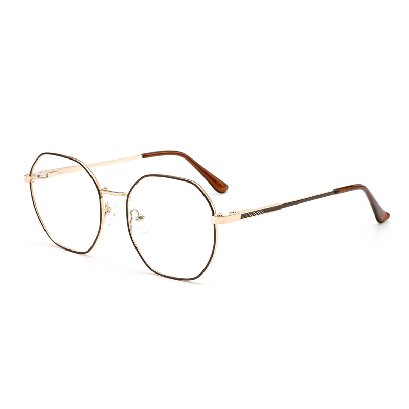 Designer glasses new metal eyeglasses frame men's fashion anti-blue light flat glasses retro cross-border eyeglasses frame