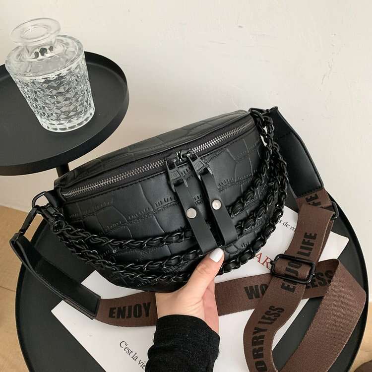 2025S Designer S New Model Texture Crossbody New Versatile Fashion Chain Waist Bag Women S Ins Trendy Chest Bag
