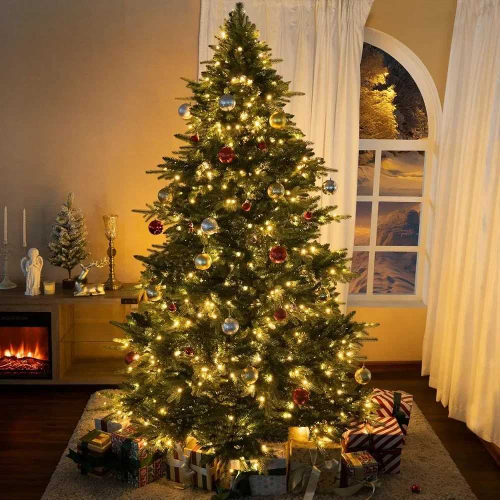6.5-foot rural Christmas tree with lights a true classic Christmas tree with 2595 branch hints 600 warm lights and yuan W241029