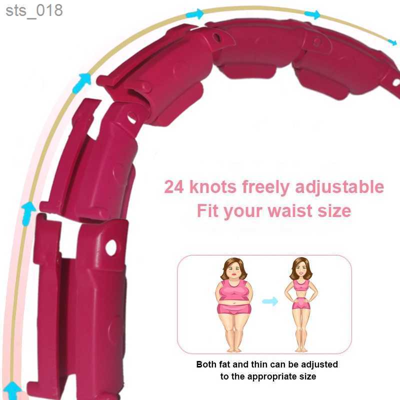 Accessories 32/20/24/28 Adjustable Exercise Circle Thin Waist Detachable Massage Fitness Equipment Gym Home Training Weight Loss H241105