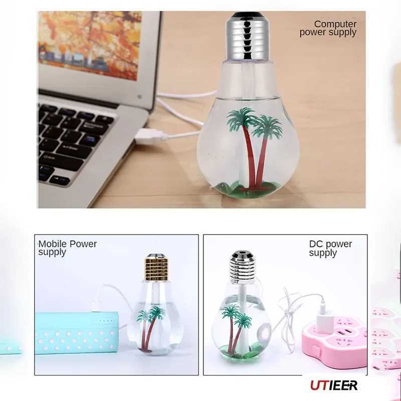Creative Style Night Light Miniature Landscape Mr. Smoke Exhaust Usb Silent Small Color Light Bb Humidifier Y241104