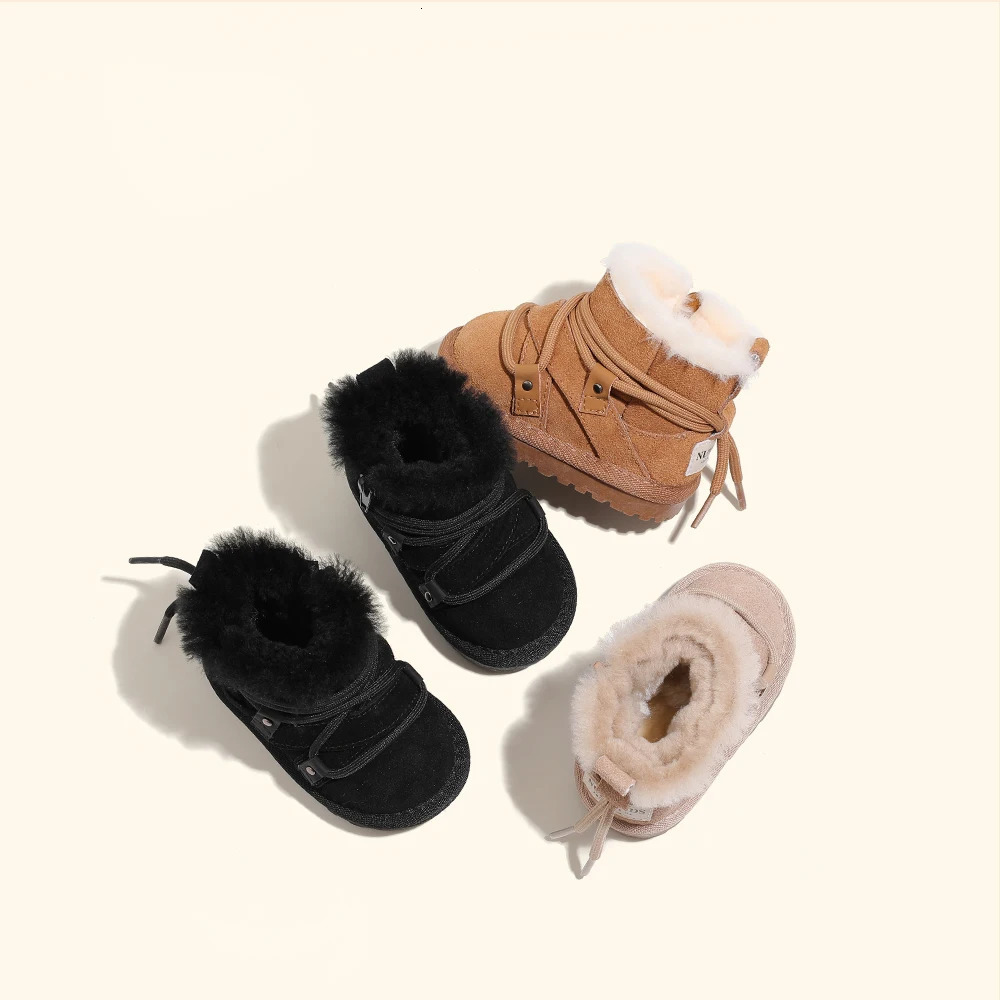 Winter Baby Snow Boots Warm Plush Infant Shoes Soft Sole Boys Boots Fashion Toddler Girls Boots 16-25 241028