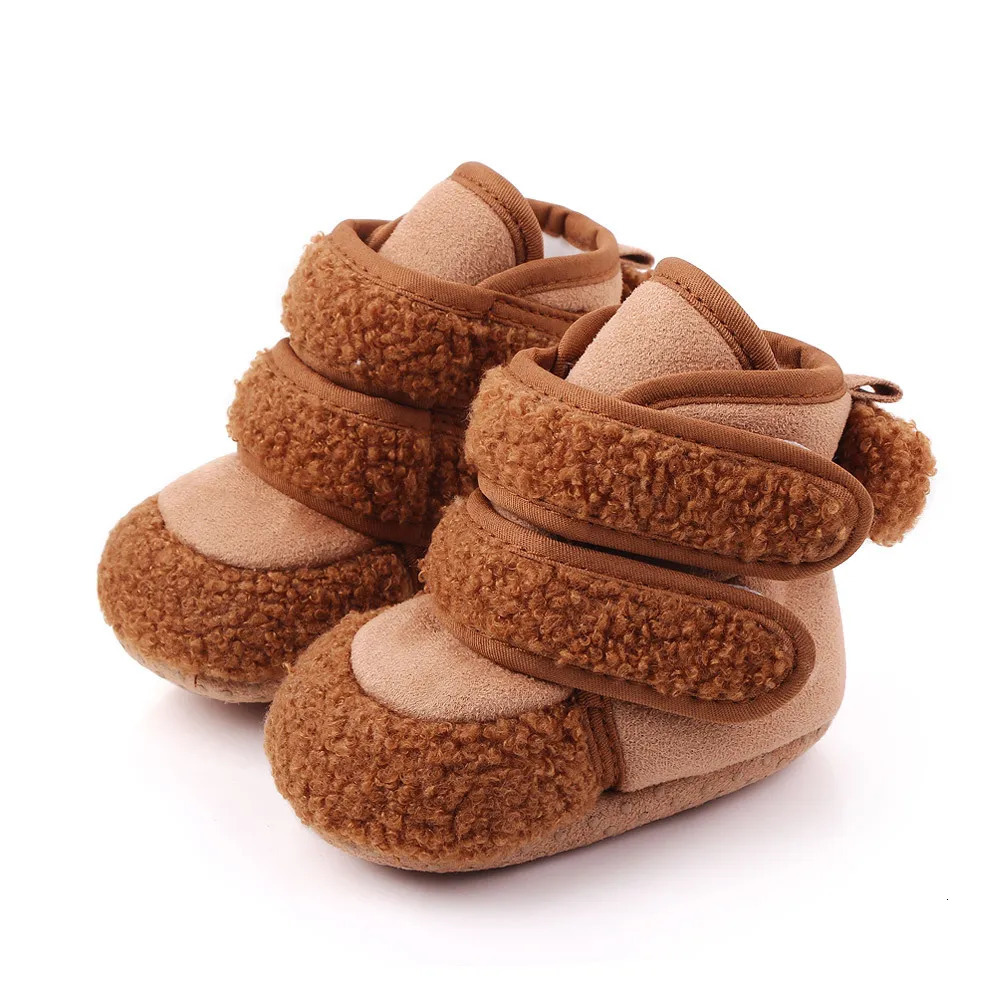 born Booties Baby Socks Shoes Boys Girls Winter Warm Cute Toddler Prewalkers Soft Anti-slip Infant Cotton Crib Crawl Shoes 241028