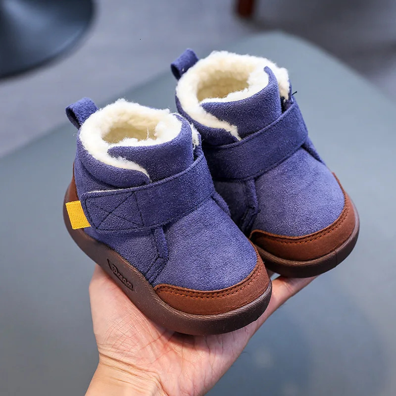 Toddler Baby Boots Winter Boys Girl Warm Baby Snow Boots Plush Soft Bottom Infant Shoes born Baby Outdoor Sneakers Kids Shoes 241028